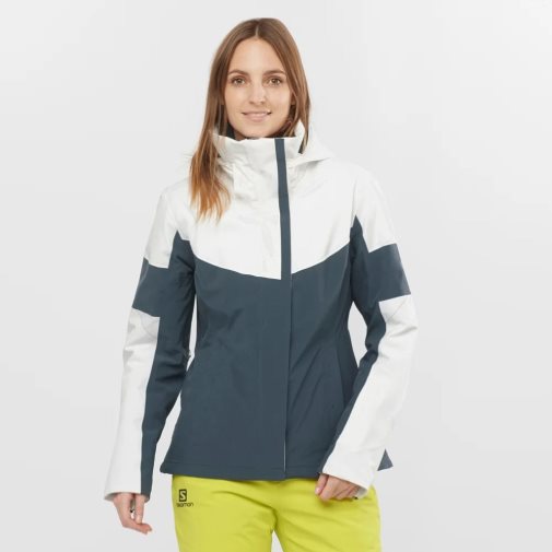 Chaquetas Aislantes Salomon Speed Mujer Blancos Negros | MX HCST869